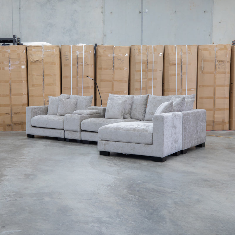 The Paige Reversible Chaise Lounge - Bark