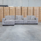 The Paige Reversible Chaise Lounge - Bark available to purchase from Warehouse Furniture Clearance at our next sale event.