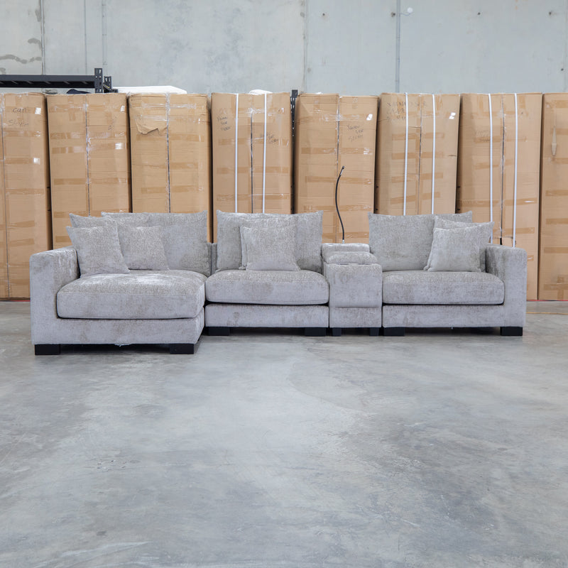 The Paige Reversible Chaise Lounge - Bark
