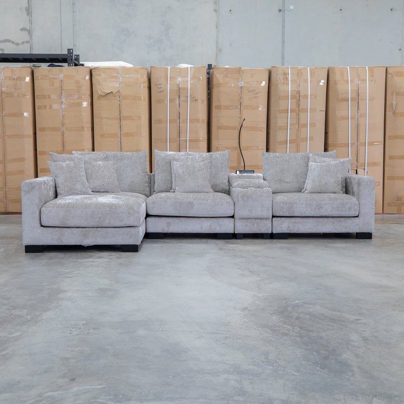 The Paige Reversible Chaise Lounge - Bark