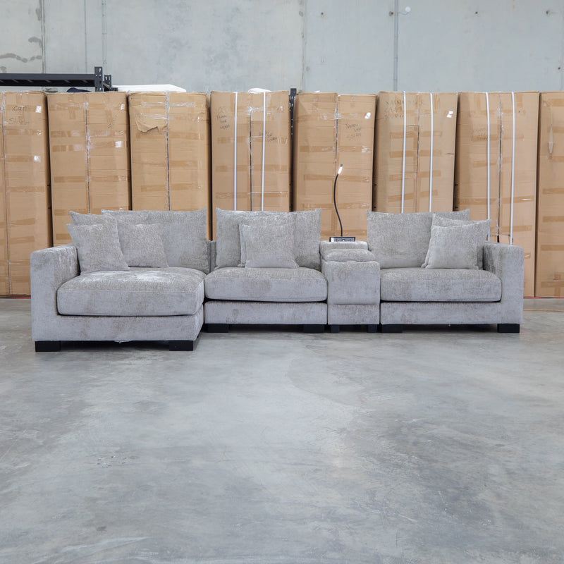 The Paige Reversible Chaise Lounge - Bark