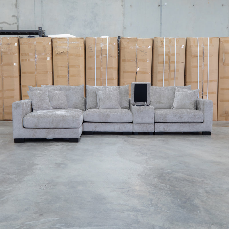 The Paige Reversible Chaise Lounge - Bark