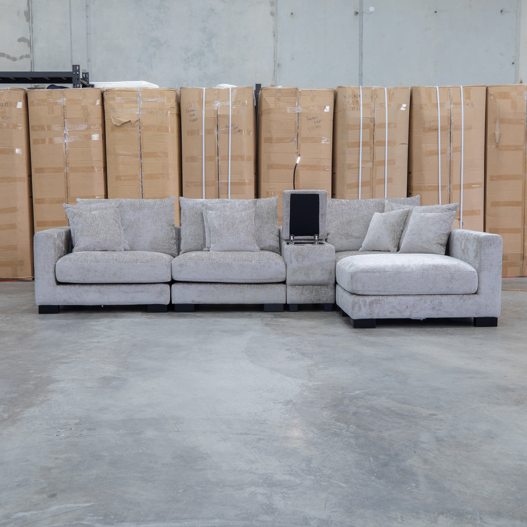The Paige Reversible Chaise Lounge - Bark available to purchase from Warehouse Furniture Clearance at our next sale event.