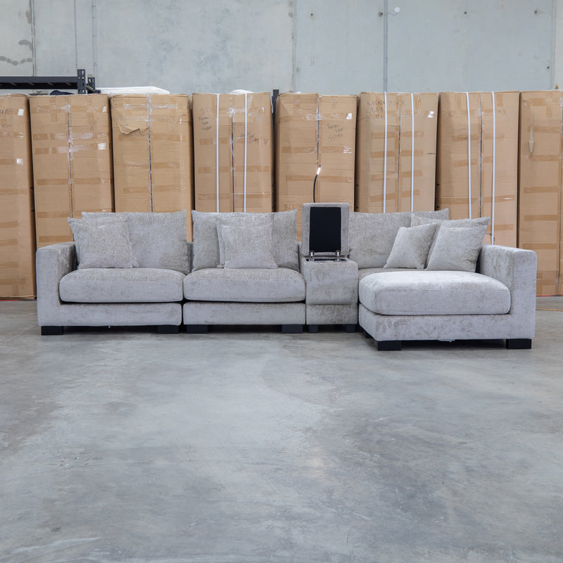 The Paige Reversible Chaise Lounge - Bark