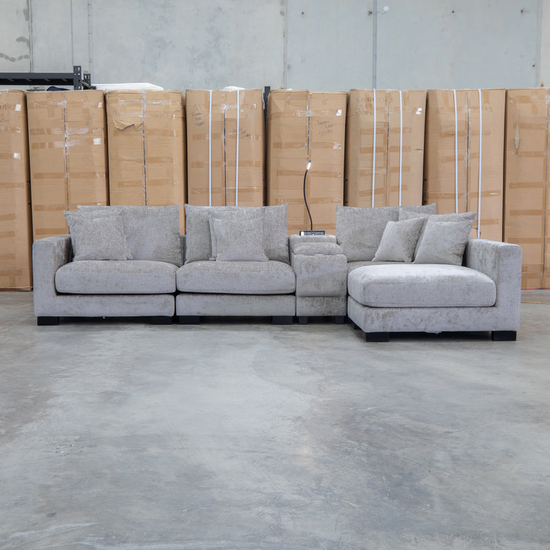 The Paige Reversible Chaise Lounge - Bark