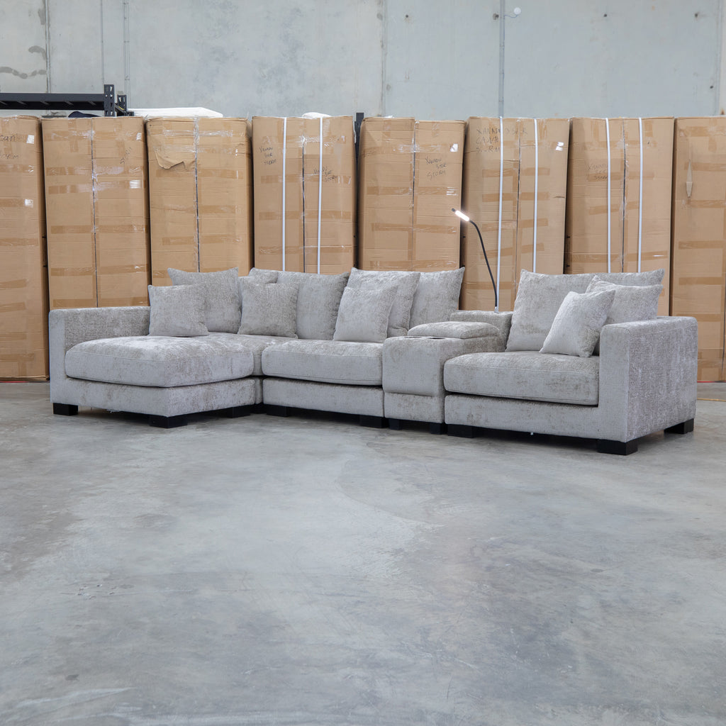 The Paige Reversible Chaise Lounge - Bark available to purchase from Warehouse Furniture Clearance at our next sale event.