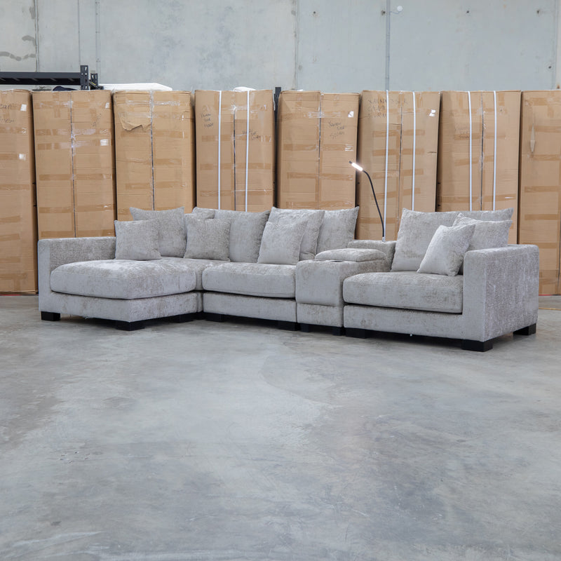 The Paige Reversible Chaise Lounge - Bark