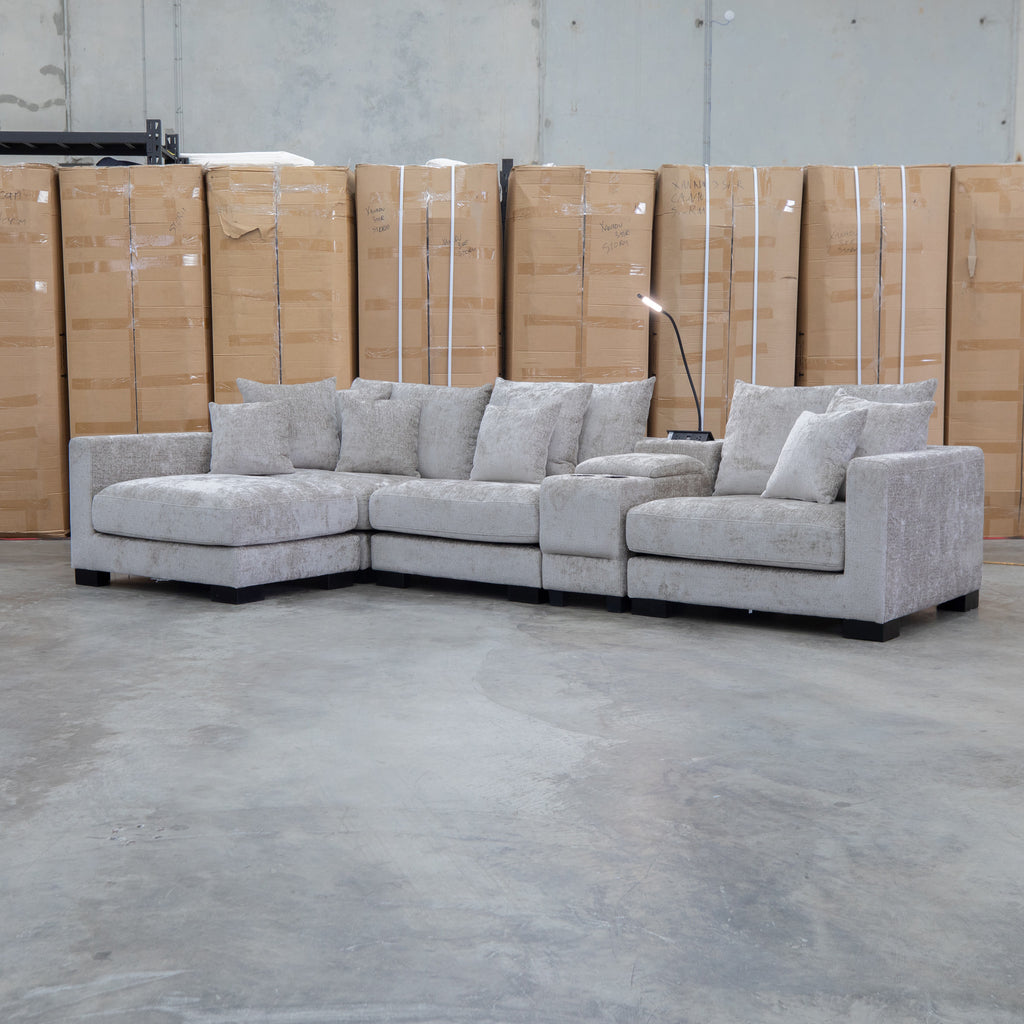 The Paige Reversible Chaise Lounge - Bark available to purchase from Warehouse Furniture Clearance at our next sale event.