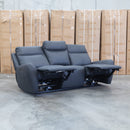 Palm Cove Three Seater Triple Motor Electric Recliner Lounge - Coal