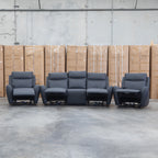 The Palm Cove Three Seater Triple Motor Electric Recliner Lounge - Coal available to purchase from Warehouse Furniture Clearance at our next sale event.