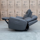 The Palm Cove Three Seater Triple Motor Electric Recliner Lounge - Charcoal available to purchase from Warehouse Furniture Clearance at our next sale event.