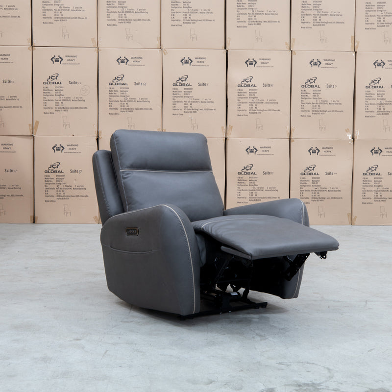 The Palm Cove Triple Motor Electric Recliner - Charcoal available to purchase from Warehouse Furniture Clearance at our next sale event.