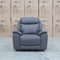 The Panama Triple Motor Electric Single Recliner - Storm Leather available to purchase from Warehouse Furniture Clearance at our next sale event.