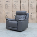 The Panama Triple Motor Electric Single Recliner - Storm Leather available to purchase from Warehouse Furniture Clearance at our next sale event.