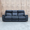 The Panama Three Seater Triple Motor Electric Recliner Lounge - Black Leather available to purchase from Warehouse Furniture Clearance at our next sale event.