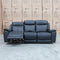 The Panama Three Seater Triple Motor Electric Recliner Lounge - Black Leather available to purchase from Warehouse Furniture Clearance at our next sale event.