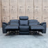 The Panama Three Seater Triple Motor Electric Recliner Lounge - Black Leather