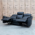 The Panama Three Seater Triple Motor Electric Recliner Lounge - Black Leather