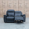 The Panama Two Seater Triple Motor Electric Recliner Lounge - Black Leather available to purchase from Warehouse Furniture Clearance at our next sale event.