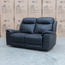 The Panama Two Seater Triple Motor Electric Recliner Lounge - Black Leather available to purchase from Warehouse Furniture Clearance at our next sale event.