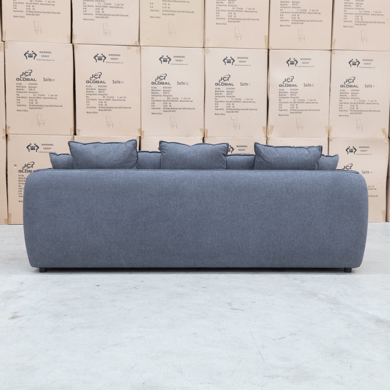 The Paris Feather & Foam Three Seat Sofa - Graphite available to purchase from Warehouse Furniture Clearance at our next sale event.