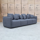 The Paris Feather & Foam Four Seat Sofa - Graphite available to purchase from Warehouse Furniture Clearance at our next sale event.