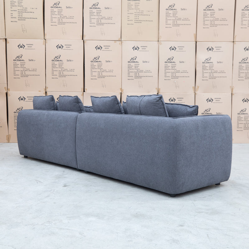 The Paris Feather & Foam Four Seat Sofa - Graphite available to purchase from Warehouse Furniture Clearance at our next sale event.