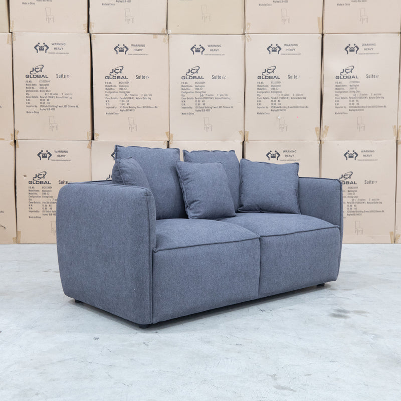 The Paris Feather & Foam Two Seat Sofa - Graphite available to purchase from Warehouse Furniture Clearance at our next sale event.