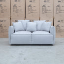 The Paris Feather & Foam Two Seat Sofa - Silver available to purchase from Warehouse Furniture Clearance at our next sale event.