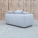 The Paris Feather & Foam Two Seat Sofa - Silver available to purchase from Warehouse Furniture Clearance at our next sale event.