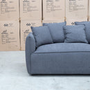 The Paris Feather & Foam Three Seat Sofa - Graphite available to purchase from Warehouse Furniture Clearance at our next sale event.