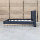 The Paros King Upholstered Bed - Charcoal available to purchase from Warehouse Furniture Clearance at our next sale event.