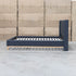 The Paros Double Upholstered Bed - Charcoal