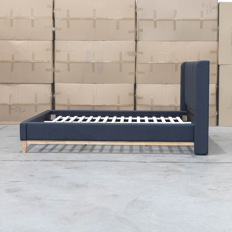 Paros King Upholstered Bed - Charcoal