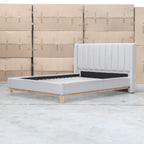 The Paros Double Upholstered Bed - Oat White - PRE ORDER Available After 23rd October available to purchase from Warehouse Furniture Clearance at our next sale event.