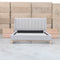 Paros King Upholstered Bed - Oat White