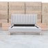 The Paros King Upholstered Bed - Oat White