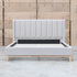 The Paros King Upholstered Bed - Oat White