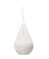 The Pendant Light Ball Cone Large W/ Flower Etch design - White - VE62 - Available In-Store Only
