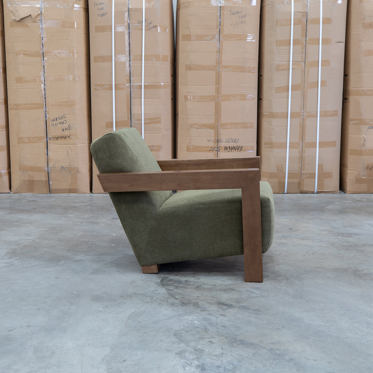The Penn Accent Chair - Olive - PRE ORDER Available After 5th November available to purchase from Warehouse Furniture Clearance at our next sale event.