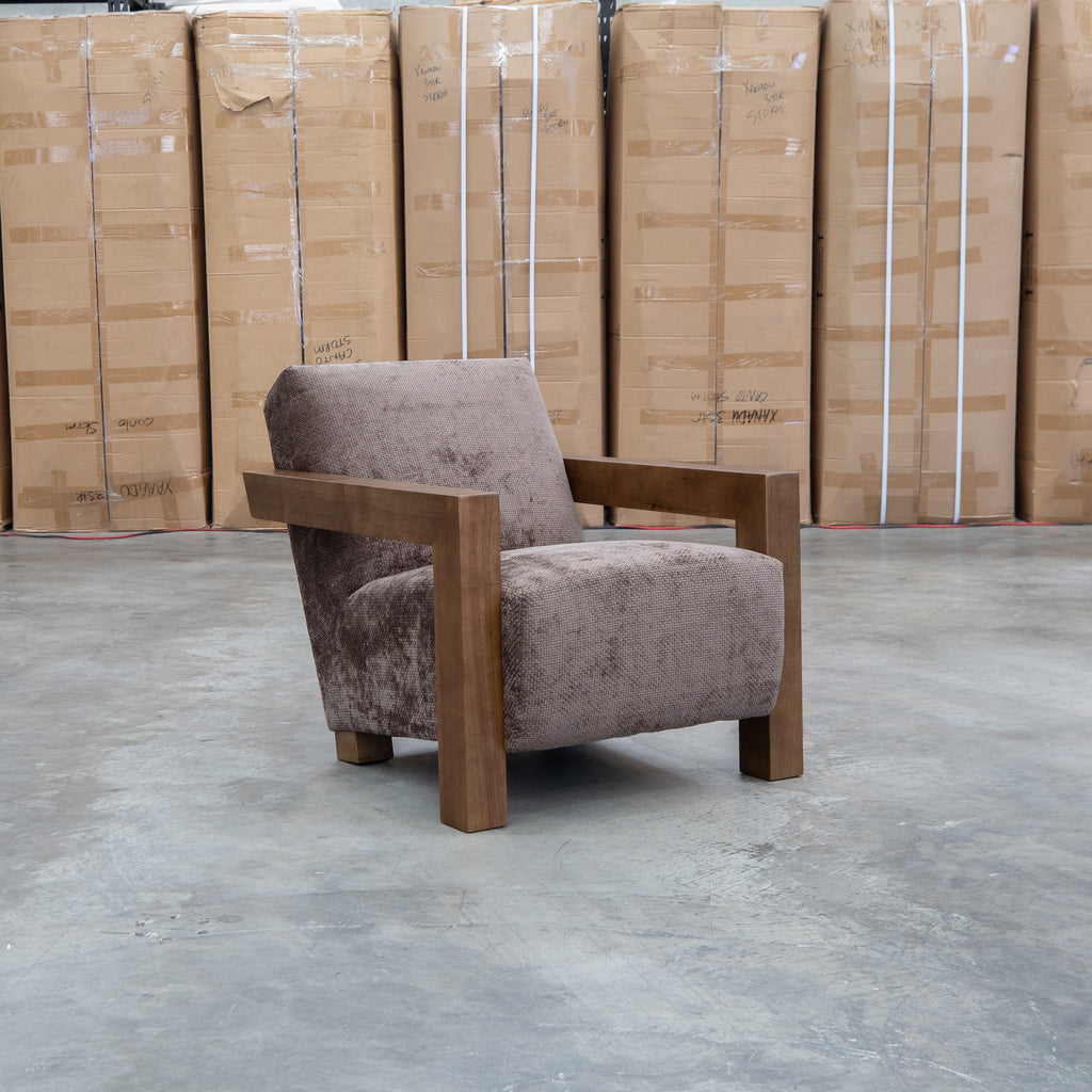 The Penn Accent Chair - Chocolate - PRE ORDER Available After 5th November available to purchase from Warehouse Furniture Clearance at our next sale event.