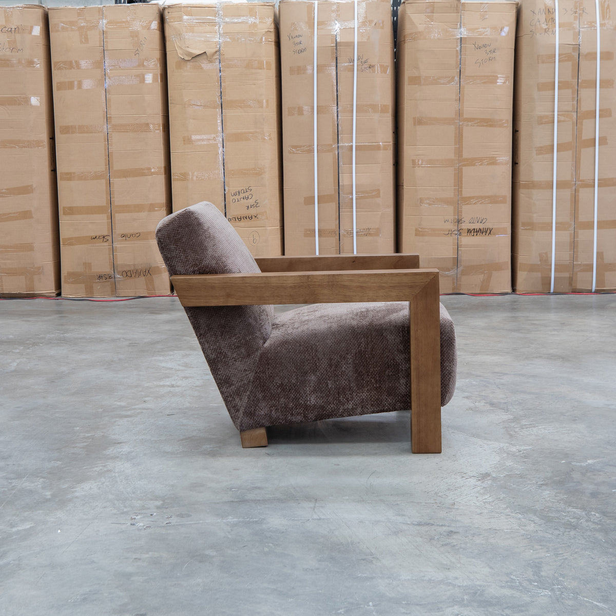 The Penn Accent Chair - Chocolate - PRE ORDER Available After 5th November available to purchase from Warehouse Furniture Clearance at our next sale event.