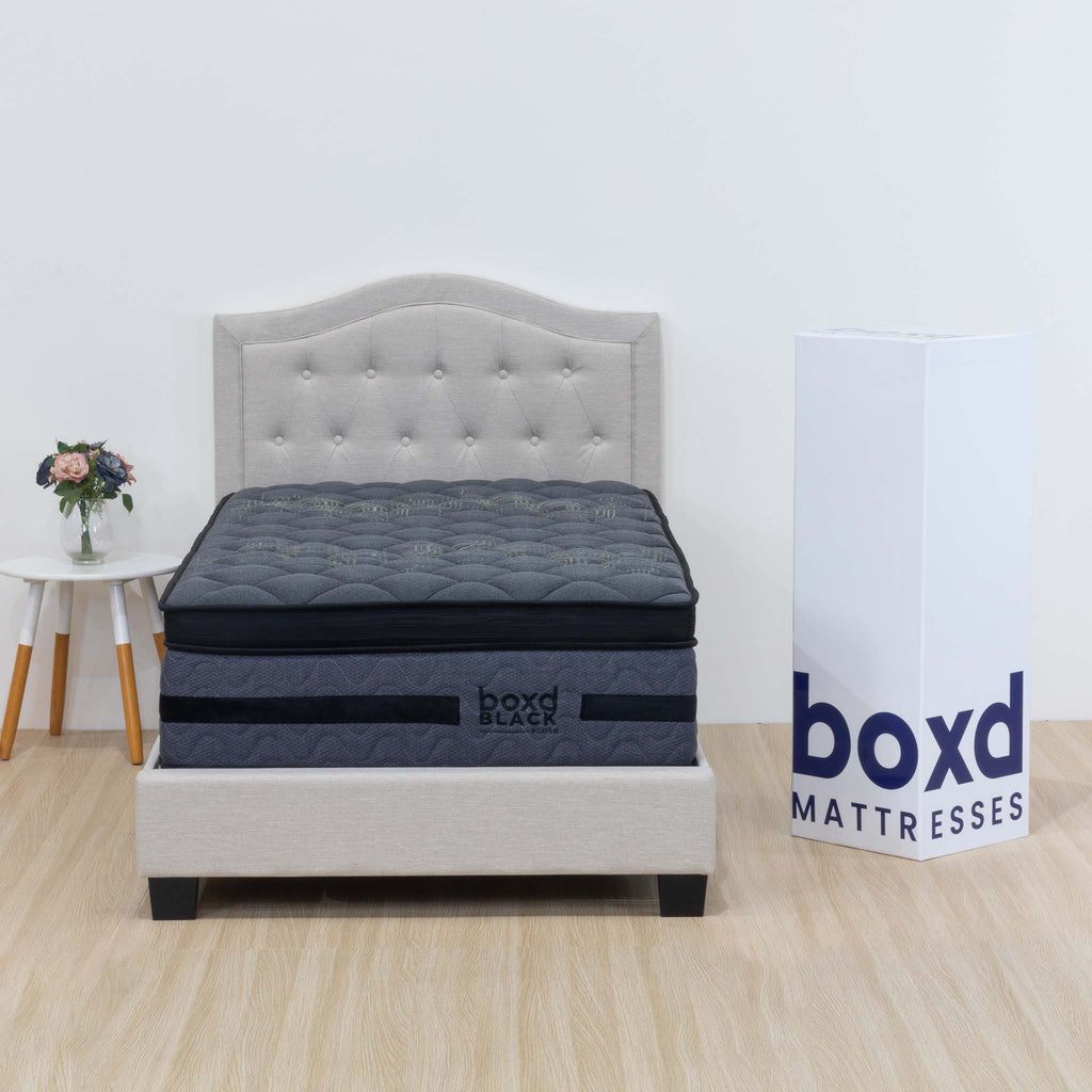 The Boxd Pocket Coil King Single Mattress - Plush available to purchase from Warehouse Furniture Clearance at our next sale event.