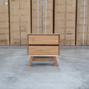 The Polo Marri Harwood Timber Two Drawer Bedside available to purchase from Warehouse Furniture Clearance at our next sale event.