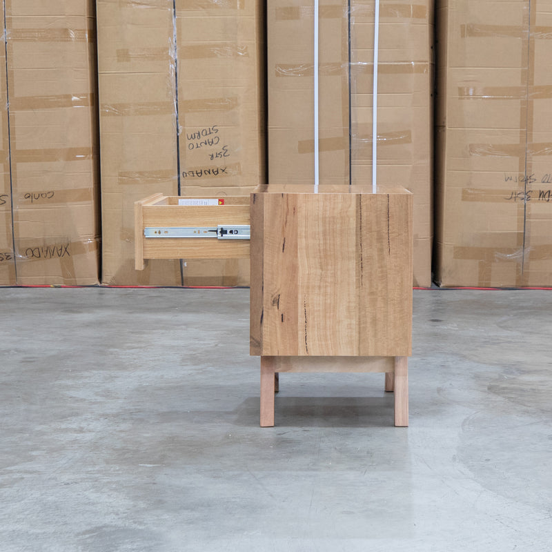 The Polo Marri Harwood Timber Two Drawer Bedside