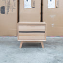 Porto Messmate Two Drawer Bedside - Warehouse Furniture Clearance