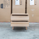 Porto Messmate Two Drawer Bedside - Warehouse Furniture Clearance