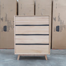 Porto Messmate Five Drawer Tallboy - Warehouse Furniture Clearance