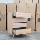 Porto Messmate Five Drawer Tallboy - Warehouse Furniture Clearance