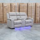 Portside Two Seat Dual-Electric Recliner Lounge - Almond